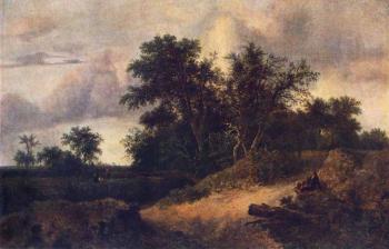 雅各佈 凡 雷斯達爾 Landscape With A House In The Grove